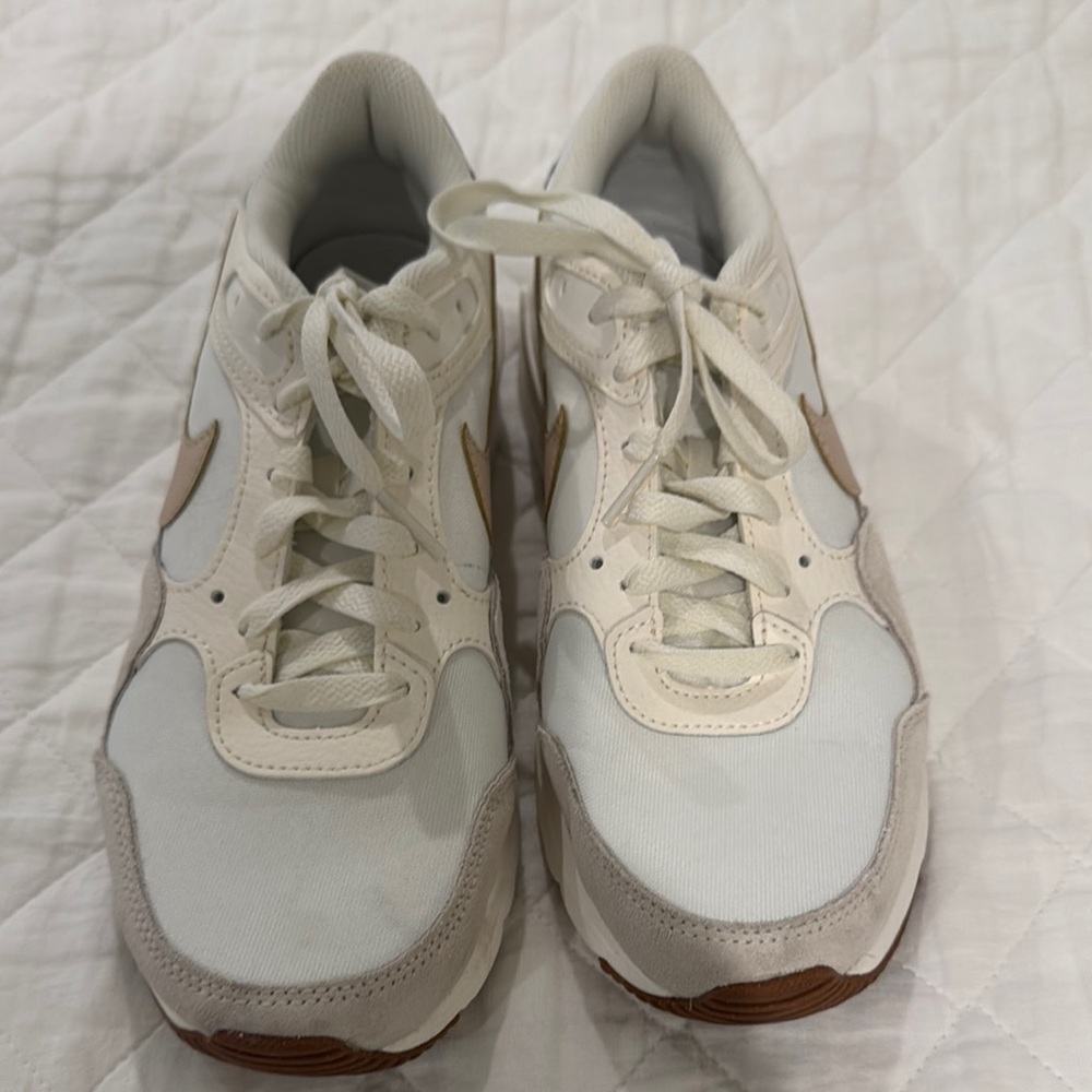 Nike White and Tan Sneakers - Picture 2 of 4